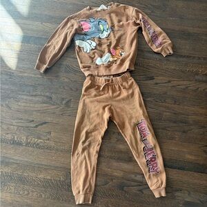 H&M Kids Brown Tom and Jerry Sweatpants & Joggers Set